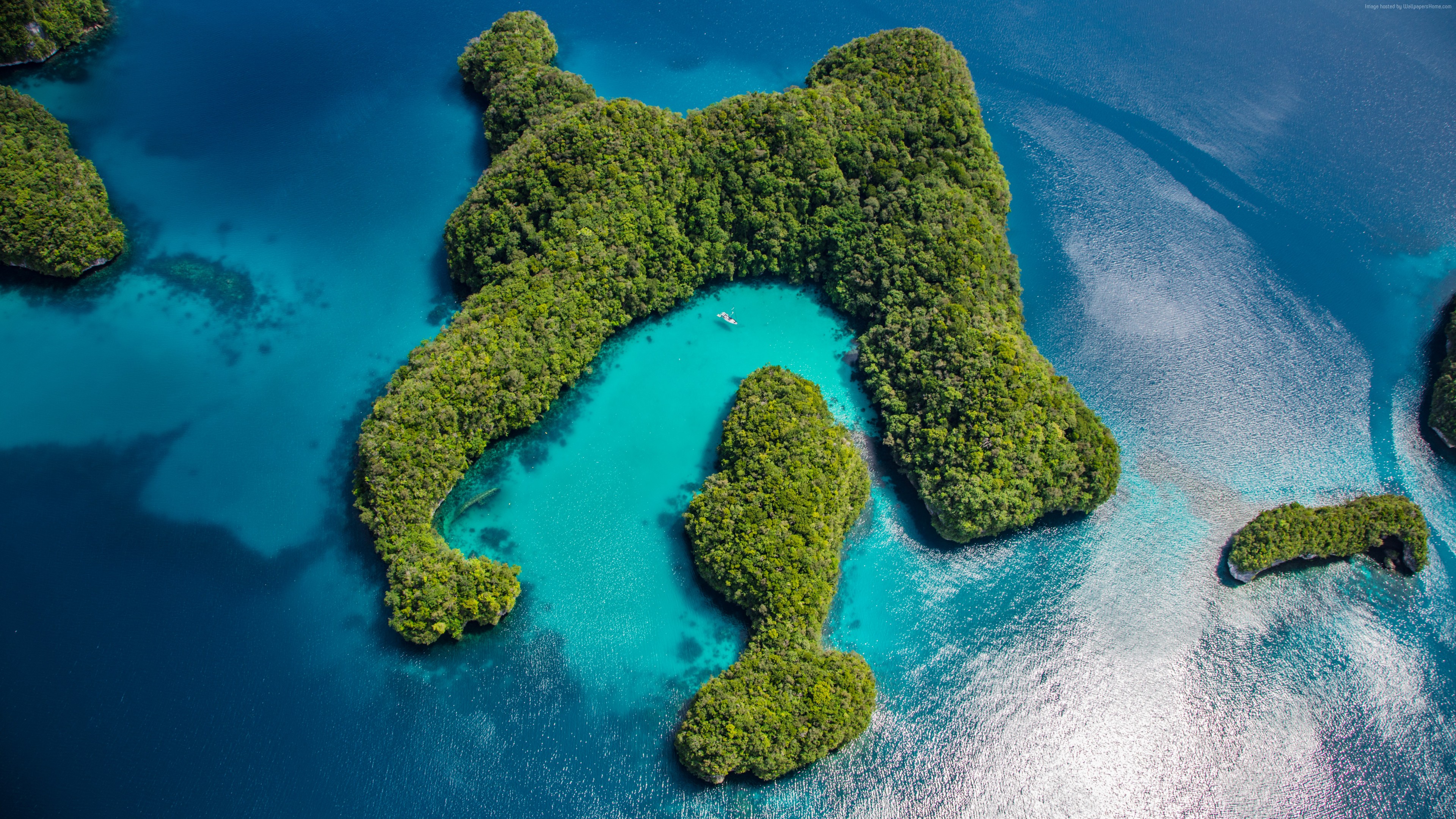 Wallpaper Palau, Philippines, ocean, islands, 8k, Nature